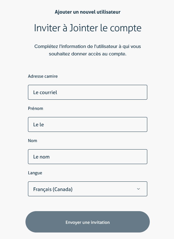 Information utilisateur